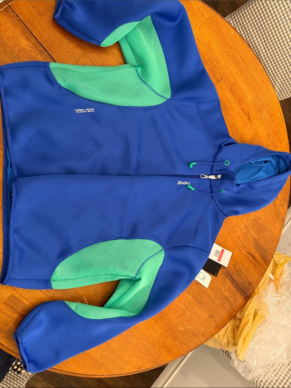 Nike Future Project FROG Full Zip Hoodie Mens Large Blue Green HV0905-405 h